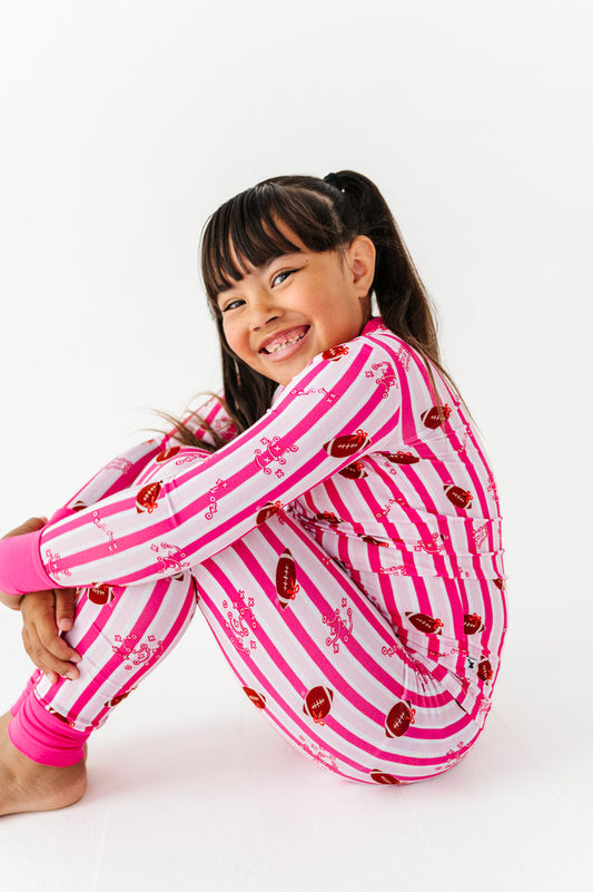 Friday Night Stripes Kids Pajamas - Pink