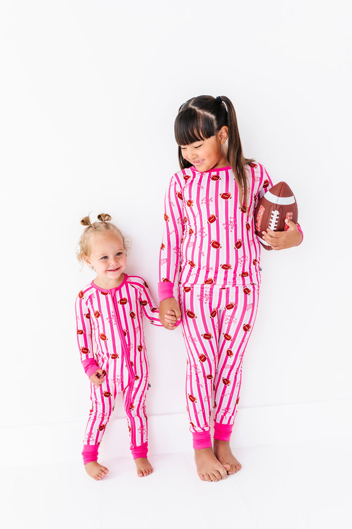 Friday Night Stripes Kids Pajamas - Pink