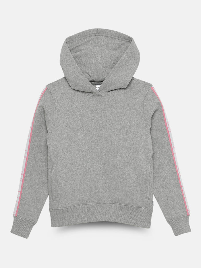 Future Starts Now Girls Printed Hoodie