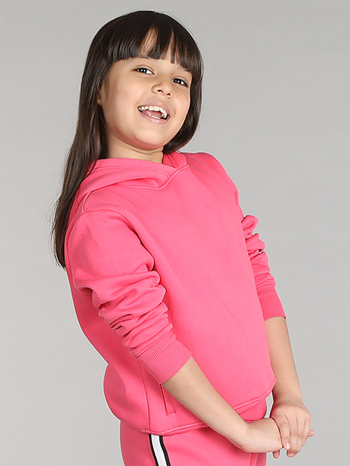 Future Starts Now Girls Printed Hoodie