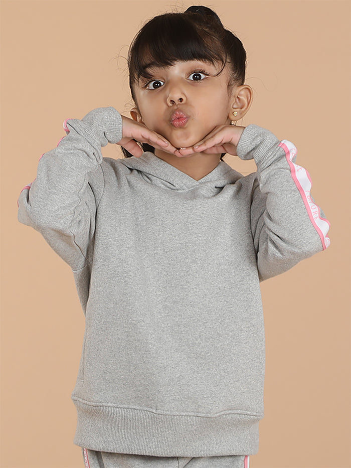 Future Starts Now Girls Printed Hoodie