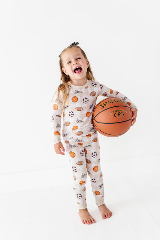Game Day Gingham Kids Pajamas