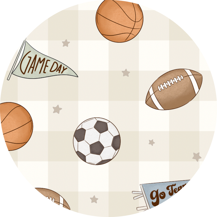 Game Day Gingham Oversized Fuzzy Blanket
