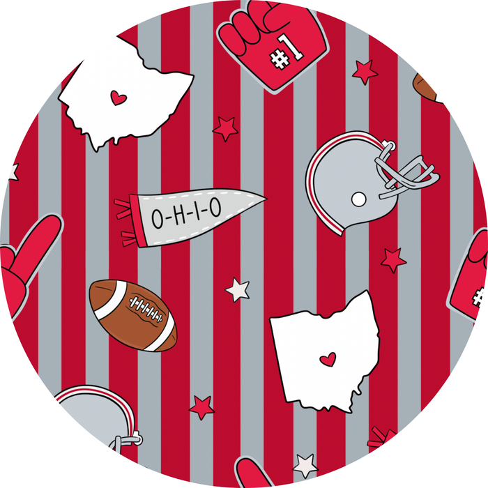 Game Day In Ohio Convertible Footies- PREORDER