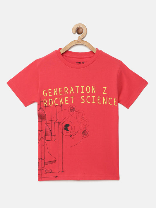 Gen Z Boys Printed Cotton T-Shirt