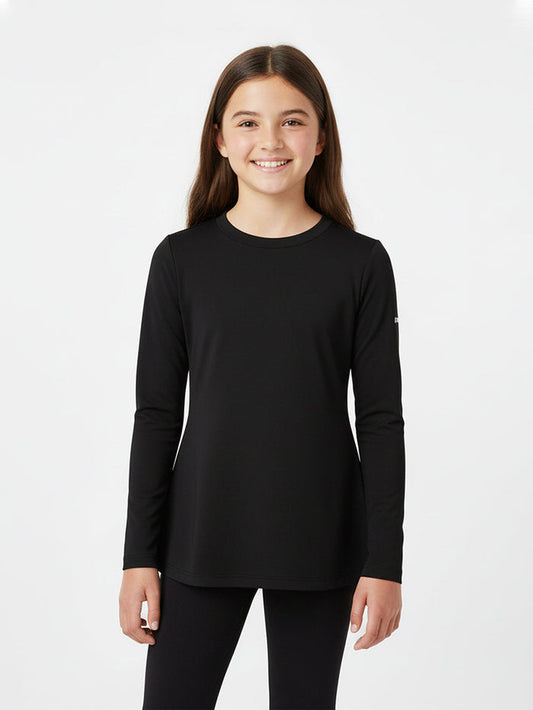 GIRLS AIRDRIFT MODEST TOP - BLACK