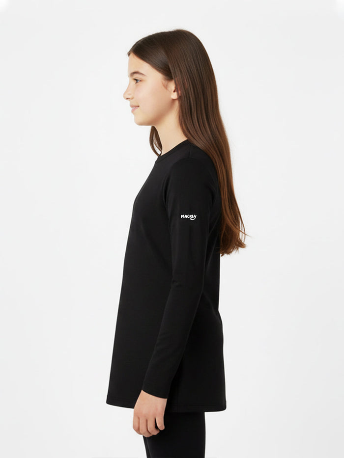 GIRLS AIRDRIFT MODEST TOP - BLACK