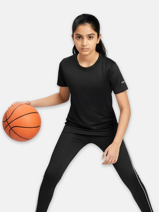 Girls AirDrift Sports T-Shirt - Black