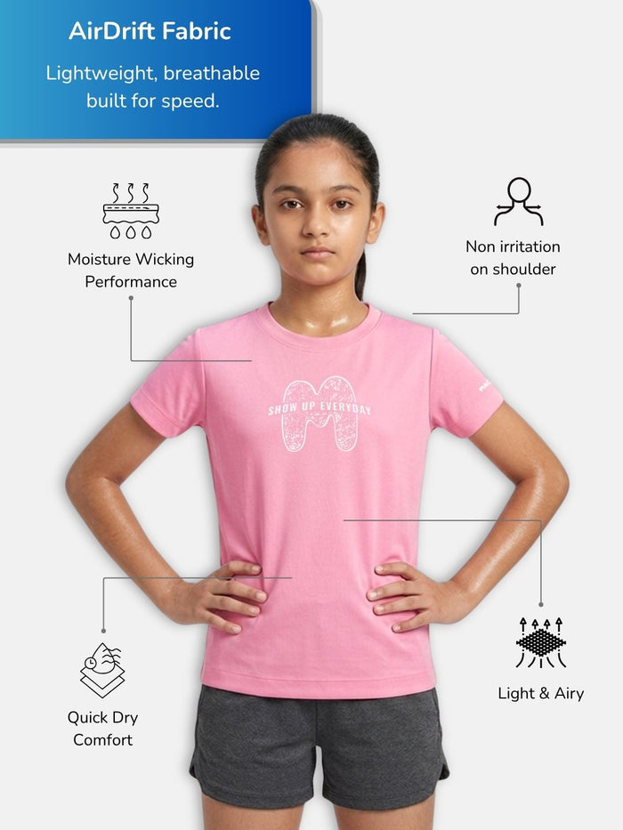 Girls AirDrift Sports T-Shirt - Pink