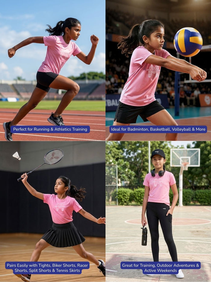 Girls AirDrift Sports T-Shirt - Pink