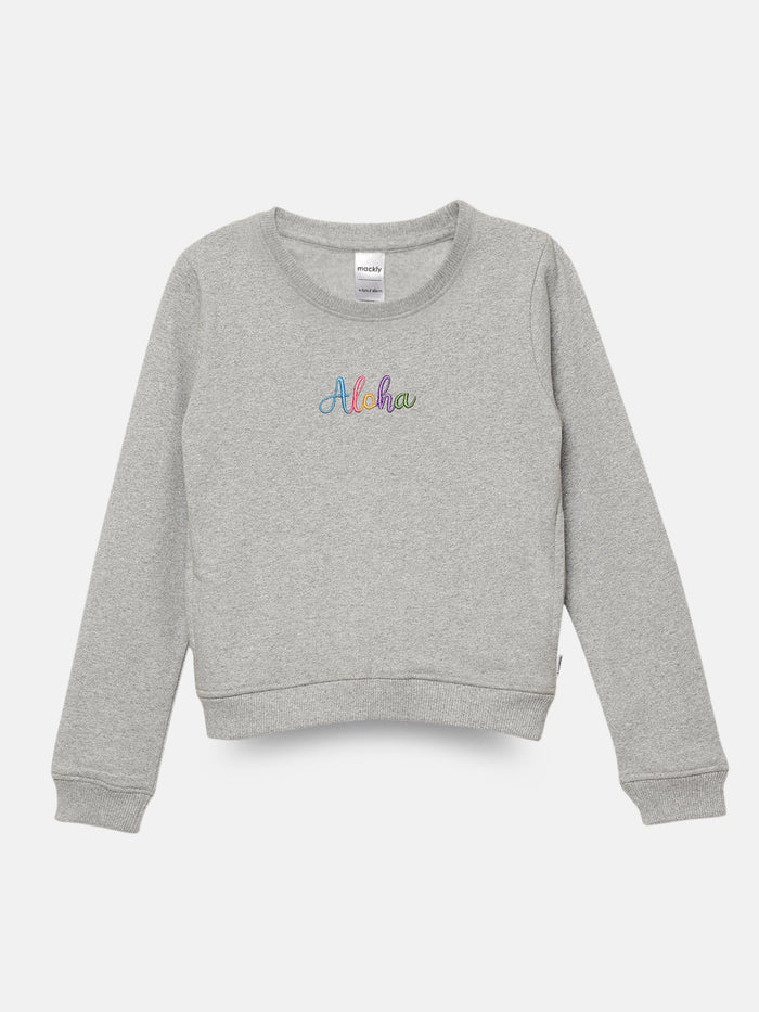 Girls Aloha Crewneck Sweatshirt