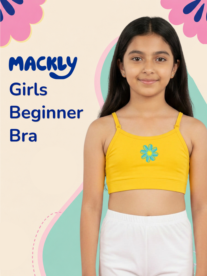 Girls Beginner Bra with Removable Straps, Pack of 1