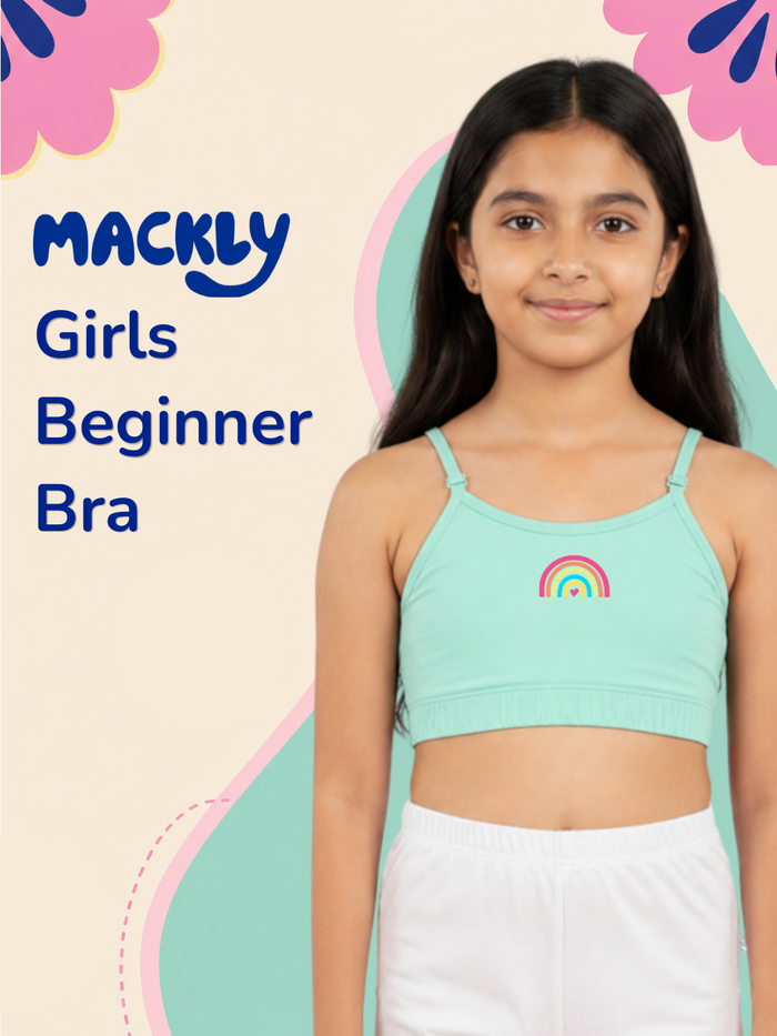 Girls Beginner Bra with Removable Straps, Pack of 1