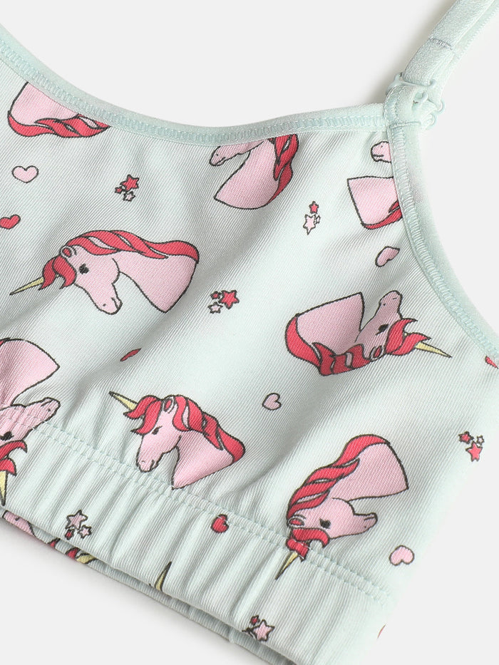 Girls Beginner Bra with Removable Straps, Pack of 2