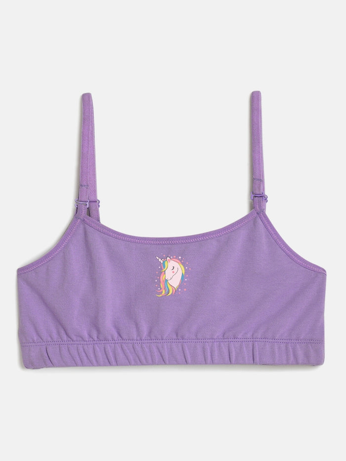 Girls Beginner Bra with Removable Straps, Pack of 3