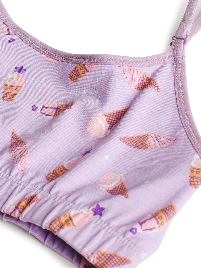 Girls Beginner Bra with Removable Straps, Pack of 3
