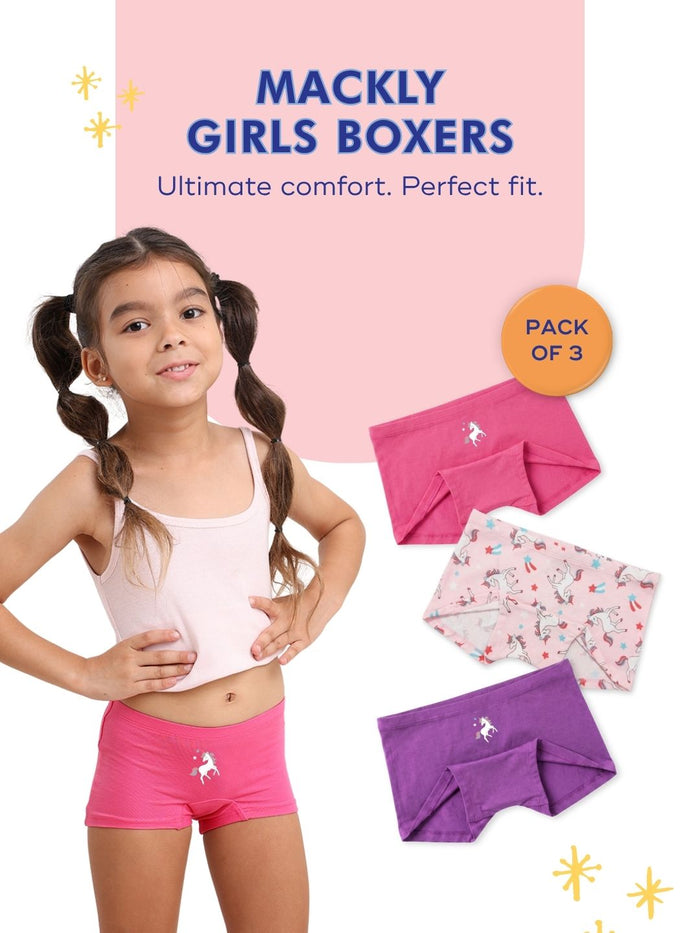 Girls Boxers - Pack of 3