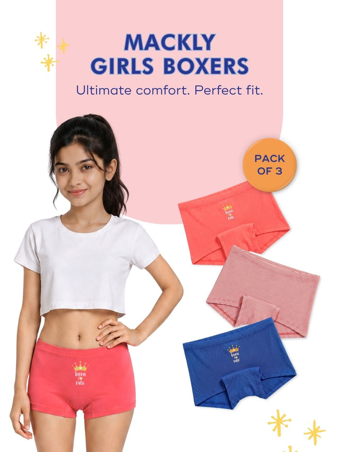 Girls Boxers - Pack of 3