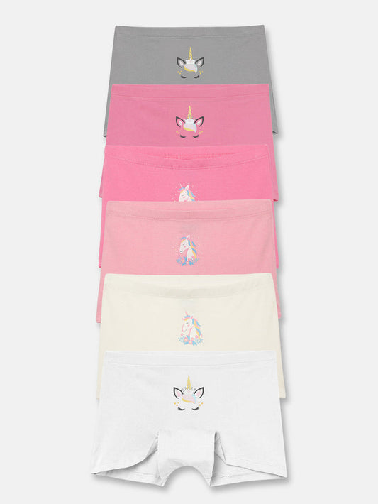 Girls Boxers - Pack of 6