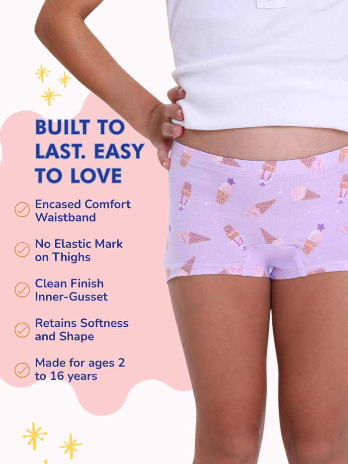 Girls Boxers - Pack of 6