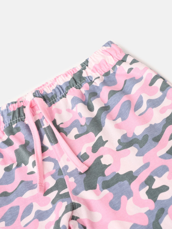 Girls Camouflage Printed cotton Pants