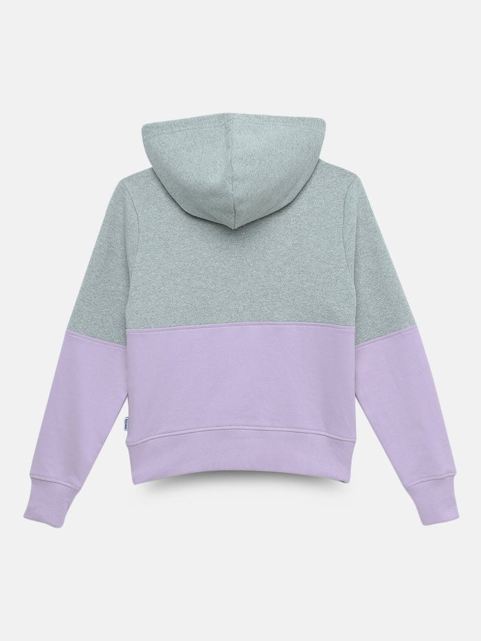 Girls Colorblocked Cut and Sew zipper hoodie