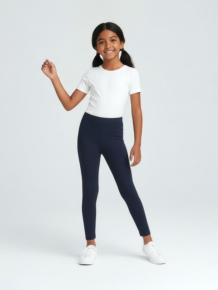 Girls Cotton Leggings - Pack of 2