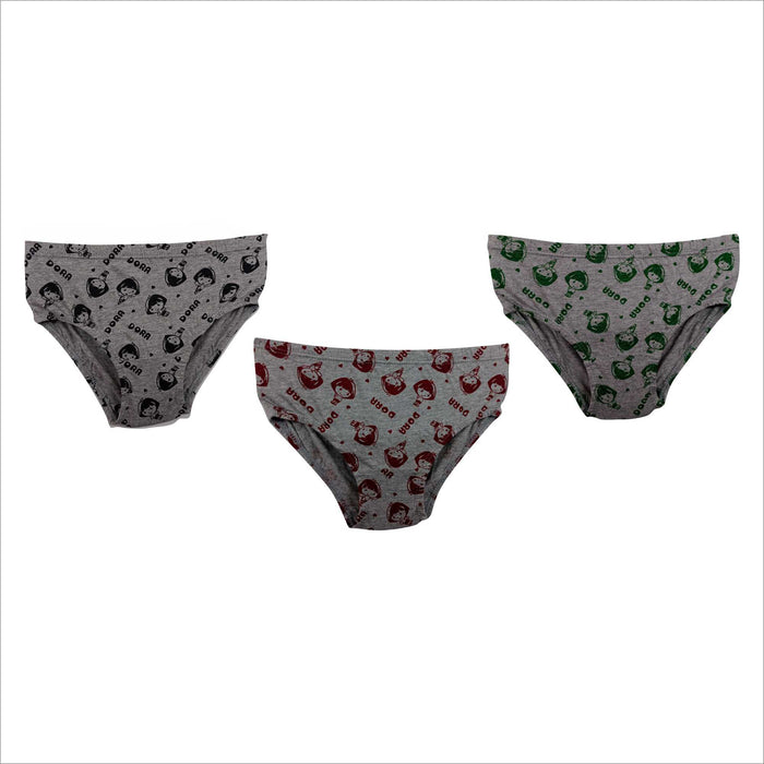 Girls' Dora Printed Briefs – Pack of 3 | Soft Cotton Innerwear by Redrose| BABY-121