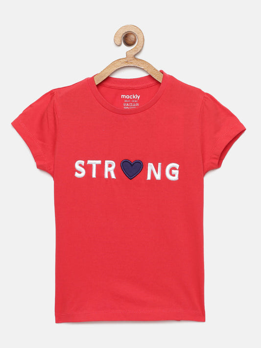Girls Embroidered Cotton T-Shirt