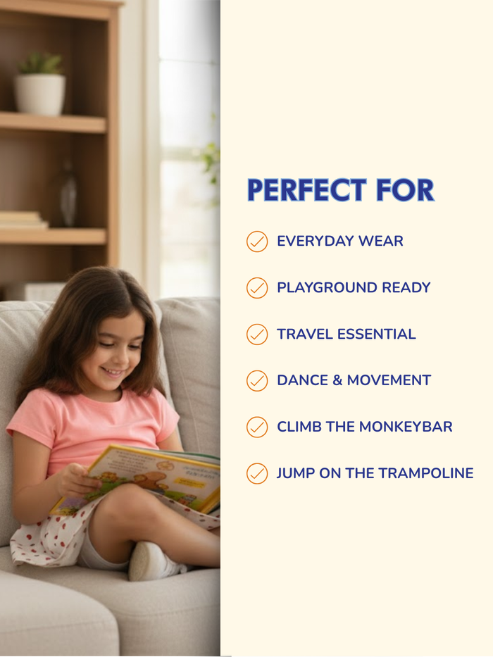 Girls Everyday Skort Skirt | 3-in-1 Skirt with Built-in Shorts & Gusset