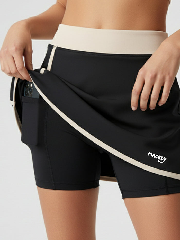 Girls Flextech Matchpoint Skirt - Black