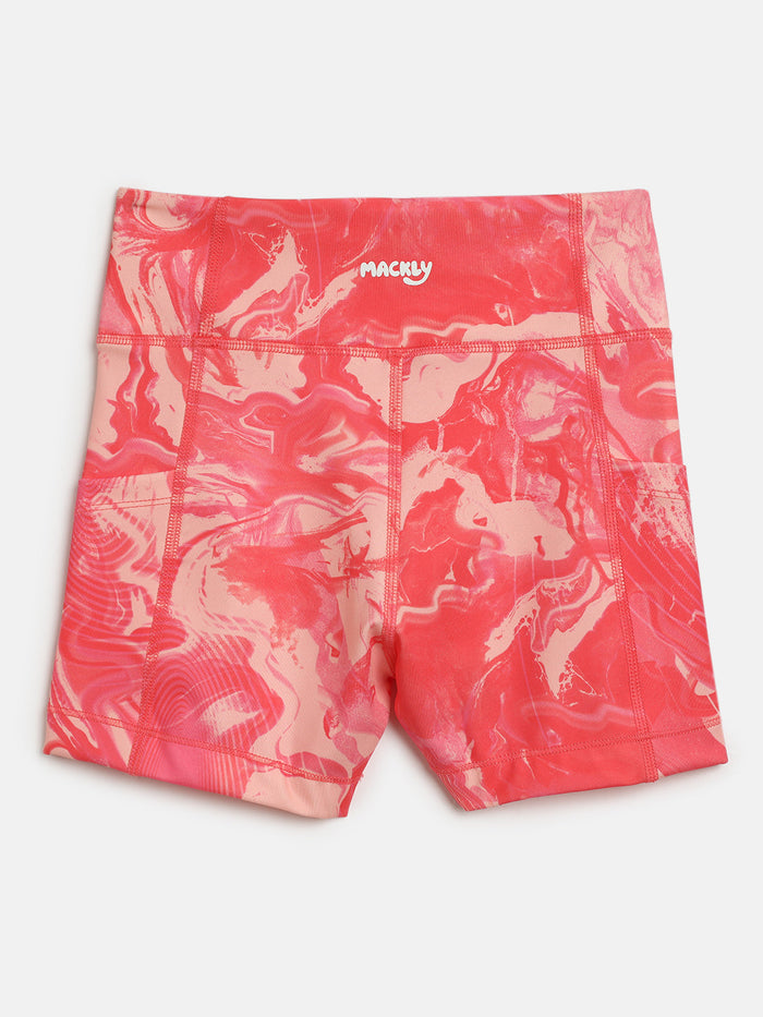 Girls FlexTech Racer Sports Shorts - Pink