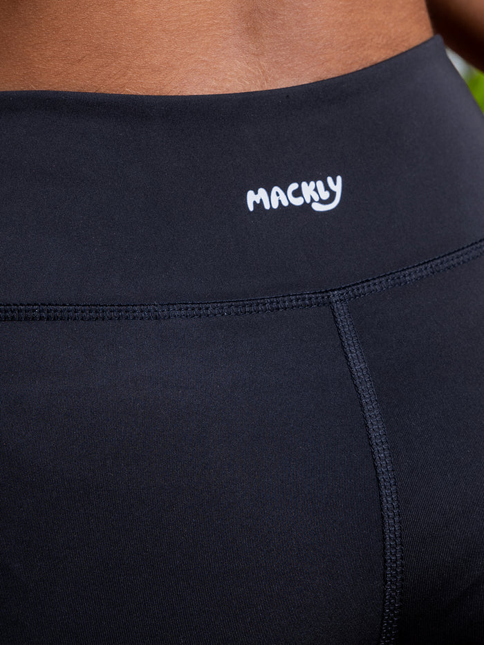 Girls FlexTech Racer Sports Shorts – Black