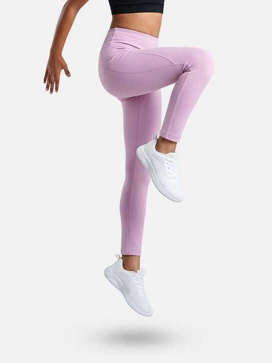Girls FlexTech Sports Tights with Pockets - Pink