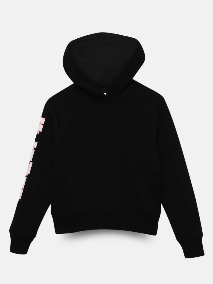 Girls Glowup Sleeve Printed Sweatshirt