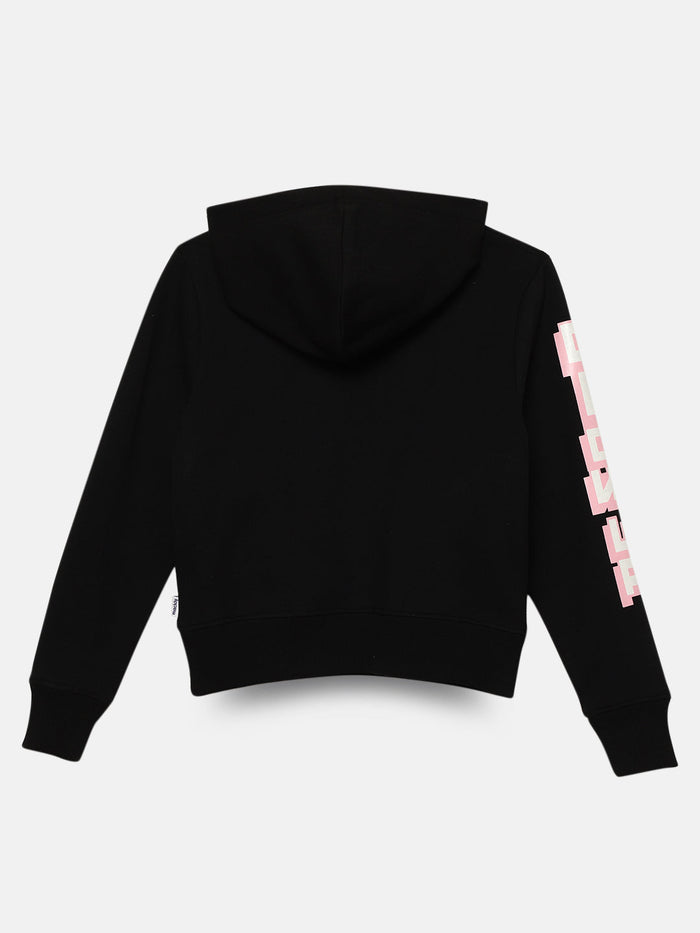 Girls Glowup Sleeve Printed Sweatshirt
