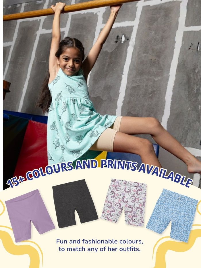 GIRLS INNERSHORTS - Pack of 2 (Beige & Light Brown)