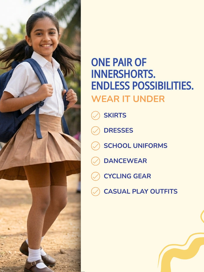 GIRLS INNERSHORTS - Pack of 2 (Light Brown)