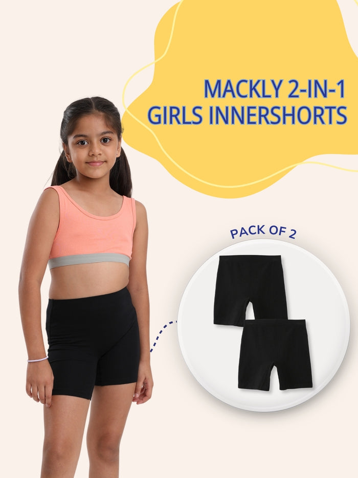 GIRLS INNERSHORTS, BLACK