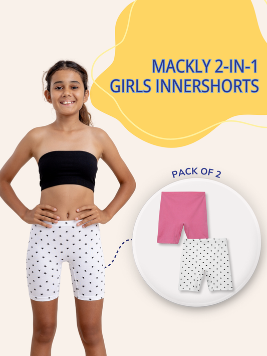 GIRLS INNERSHORTS, FLAMINGO PINK/TWINKLE STARS