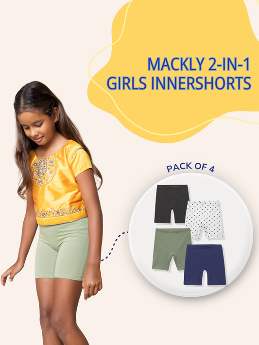GIRLS INNERSHORTS, PACK OF 4