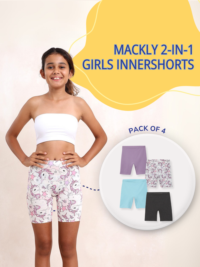 GIRLS INNERSHORTS, PACK OF 4