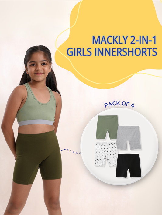 GIRLS INNERSHORTS, PACK OF 4