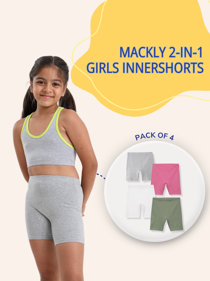GIRLS INNERSHORTS, PACK OF 4