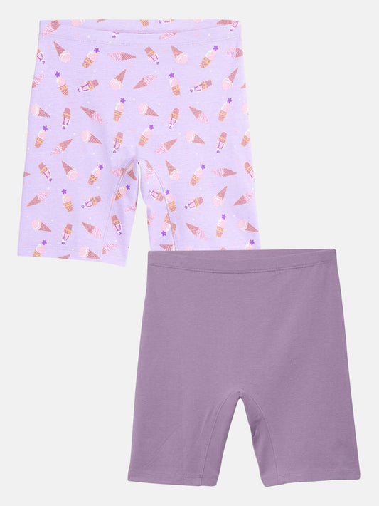 Girls Innershorts, Purple/Ice Cream Delight