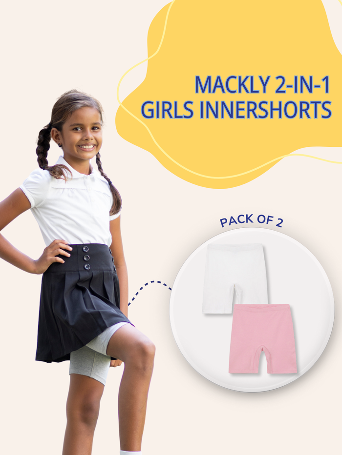 GIRLS INNERSHORTS, WHITE/PINK