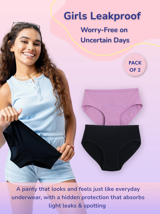 Girls Leak Proof Brief - Pack of 2