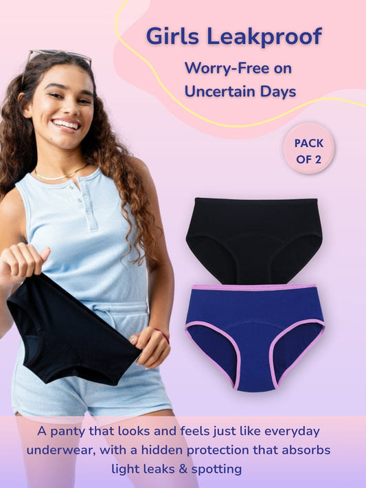 Girls Leak Proof Brief - Pack of 2
