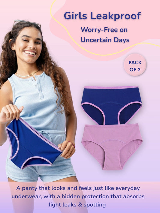 Girls Leak Proof Brief - Pack of 2
