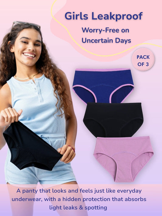 Girls Leak Proof Brief - Pack of 3